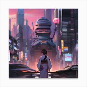 Asian Cityscape Canvas Print