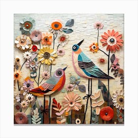 Birds In The Garden X9 AccEffect Canvas Print