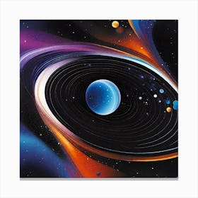 Planets In Space Canvas Print