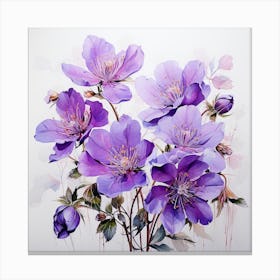 Purple Flowers Canvas Print