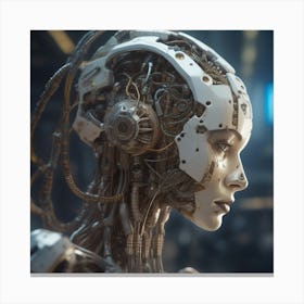 Cyborg Woman 67 Canvas Print