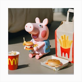 Happy Piggy 1 Canvas Print