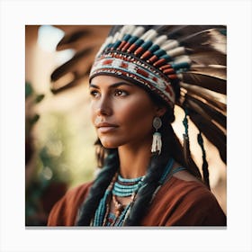 Native American Woman Canvas Print