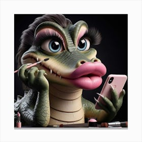 Alligator Makeup Canvas Print