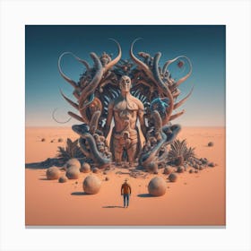 Man Standing In The Desert 44 Canvas Print