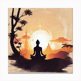 Buddha In Meditation Canvas Print