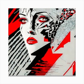 Lady In Red Canvas Print