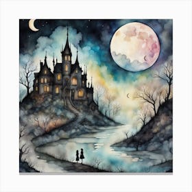 Spooky Castle Canvas Print