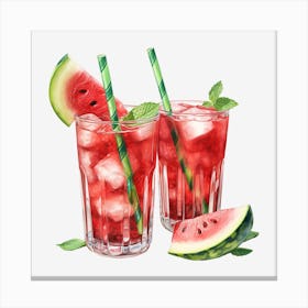 Watermelon Cocktail 26 Canvas Print