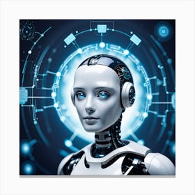 Robot Woman 12 Canvas Print