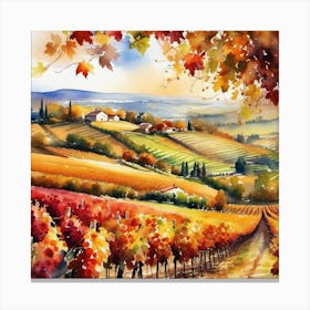 Autumn Vineyards 4 Canvas Print