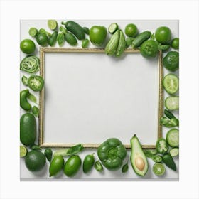 Frame Of Green Vegetables 1 Canvas Print