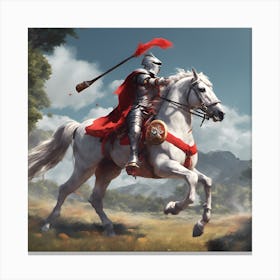 Knight On Horseback Canvas Print