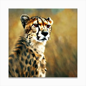 Artistic Picture Of A Cheetah (5) Canvas Print