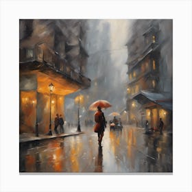 Rainy Night Canvas Print