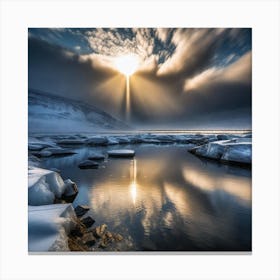 Sunrise In Iceland Canvas Print