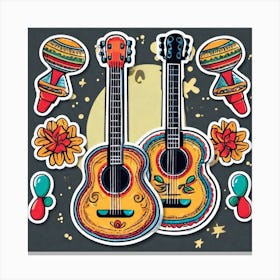 Mexican Guitars Canvas Print