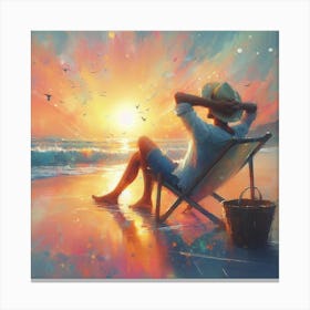 Sunset At The Beach Canvas Print