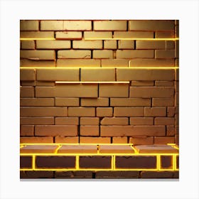Abstract golden bricks background 1 Canvas Print