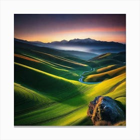 Sunset In The Mountains 42 Canvas Print