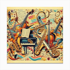 Musical Instruments Canvas Print