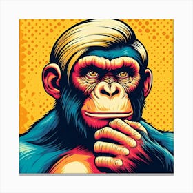 Chimpanzee Thinking 1 Canvas Print