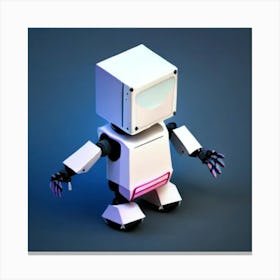 Robot Low Poly Creatures 1 Canvas Print