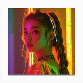 Neon Girl 8 Canvas Print