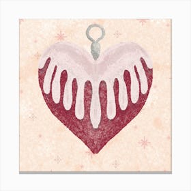 Christmas Heart Ornament Canvas Print