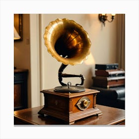 Timeless Tunes: A Journey with the Vintage Gramophone Canvas Print