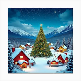 Christmas Village 2 Canvas Print