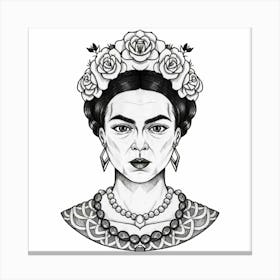 Frida Kahlo Art Print 1 Canvas Print