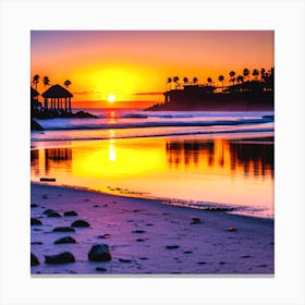 Sunset At Laguna Beach 1 Canvas Print