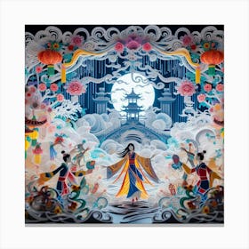 Chinese Paper Art 4 Canvas Print