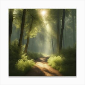 Path In The Woods Canvas Print