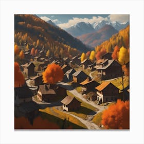 Autumn Village 3 Canvas Print