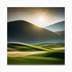 Sunset In Tuscany 6 Canvas Print