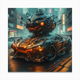 Pumpkin Car (Cyberpunk2) Canvas Print