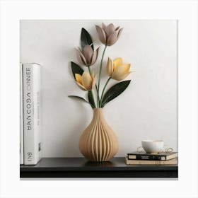 Tulips In A Vase Canvas Print