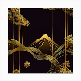 Leonardo Anime Xl An Abstract Design In Golden Tones Featuring 1 (2) Canvas Print