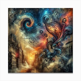 Psychedelic City 11 Canvas Print
