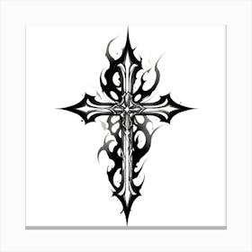 Cross Tattoo Design Canvas Print