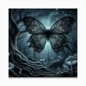 Butterfly In The Forest 37 Canvas Print