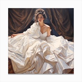 Bride In White Canvas Print