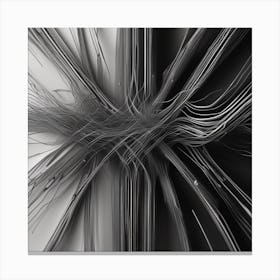 Abstract Black And White 2 Canvas Print