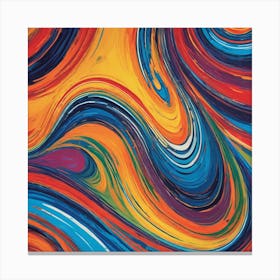 Whirly Abstract Painting Canvas Print