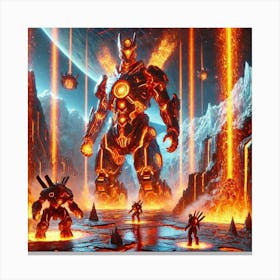 A Futuristic Sci Fi Depiction Of Ignis Rex Volcanic Eruption Canvas Print