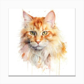 Cymric Cat Portrait 3 Canvas Print