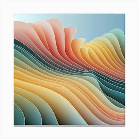 Abstract Background With Waves Canvas Print