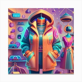 Futuristic Fashion Illustration Canvas Print